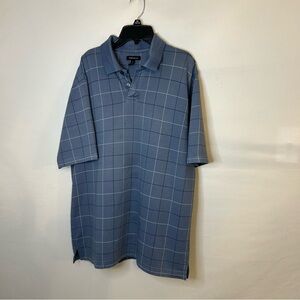Van Heusen Blue‎ Polo with Windowpane Design